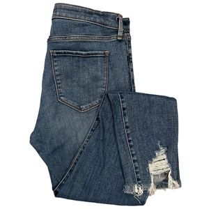 ABERCROMBIE & FITCH Mid-Rise Distressed Ankle Super Skinny Ankle Jean SIZE 12L